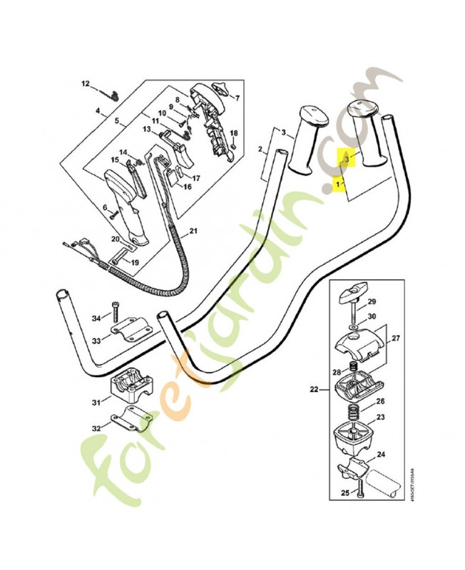 Poignee tubulaire 4128-790-1701 stihl