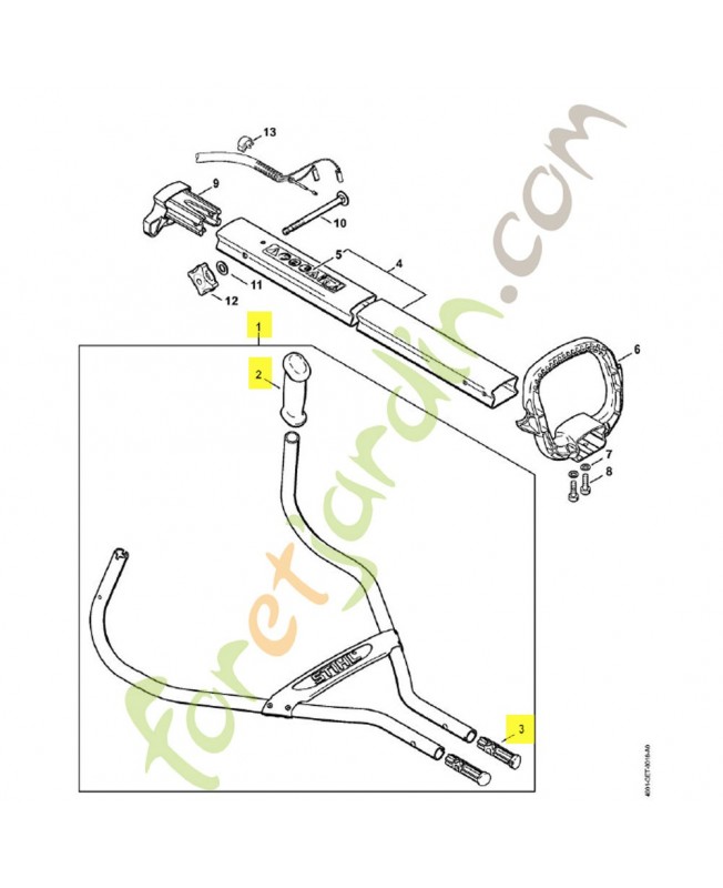 Poignee tubulaire mm 55