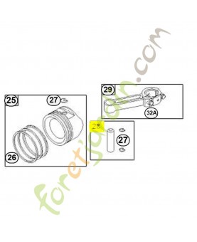 299691 Axe piston 0003-000-0110. Pièce de rechange pour moteur thermique Briggs et Straton