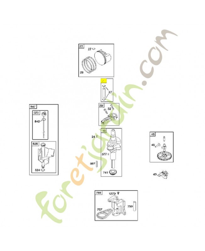 697099 Axe piston 0003-000-1504. Pièce de rechange pour moteur thermique Briggs et Straton 697099 Axe piston 0003-000-1504. Pièce de rechange pour moteur thermique Briggs et Straton