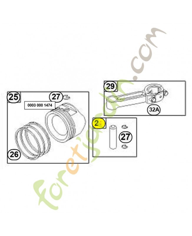 498319 Axe piston Briggs & Stratton
