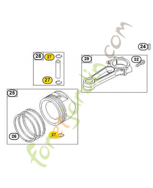 690975 Arret axe de piston