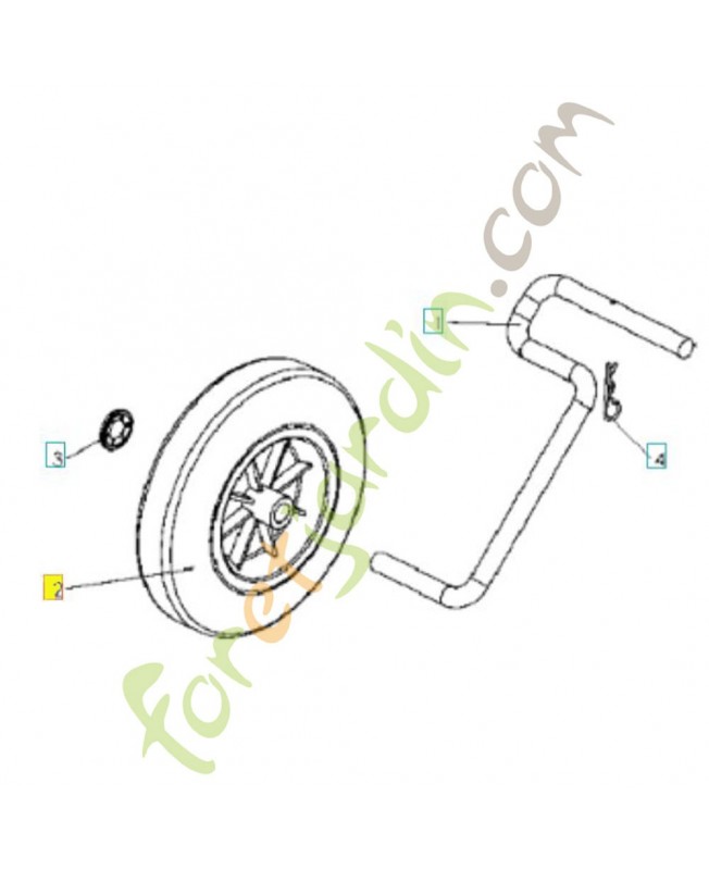 Roue avant 577447801. Pièce de rechange Husqvarna