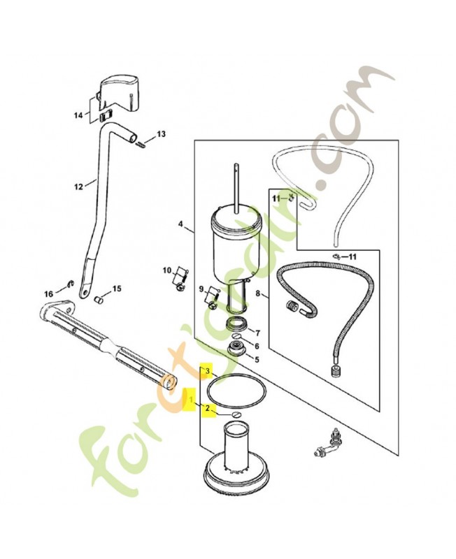 Tube de pompe 4255-670-6602. Pièce détachée Stihl / Vicking