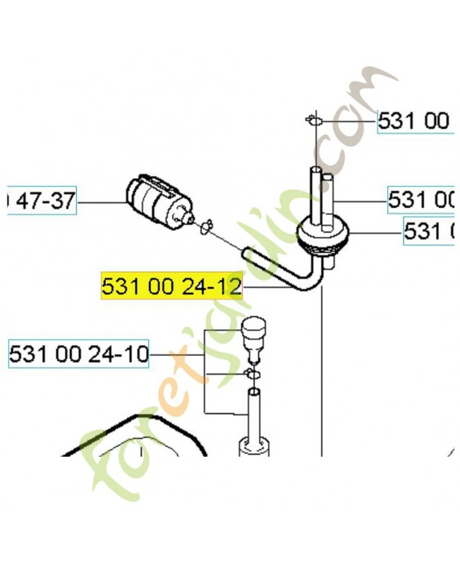 Tuyau Husqvarna ref. 531002412