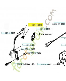 Capuchon de bougie 531002398. Pièce de rechange Husqvarna