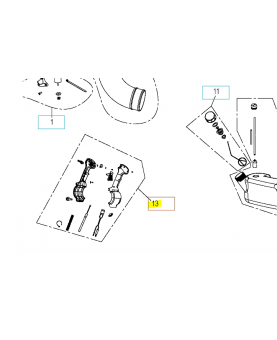 Repair kit operating lever ass