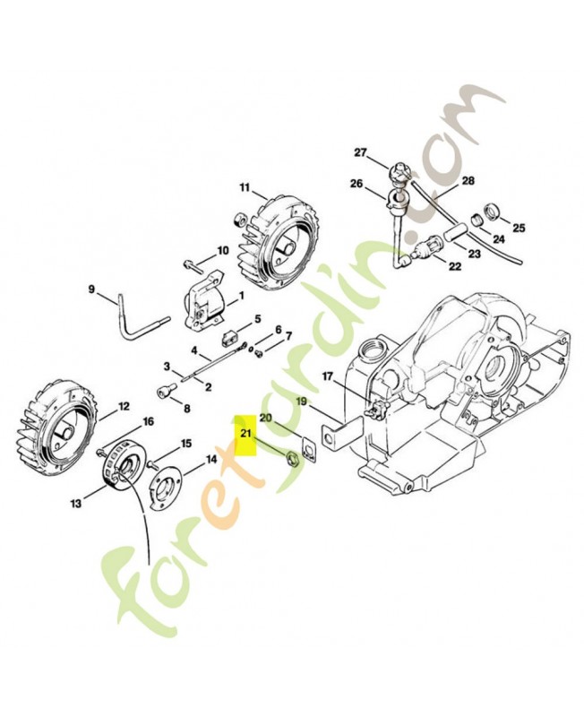 Ecrou six pans m12 stihl réf : 9211-260-1430