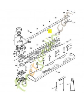 Glissiere guidage 550 mm