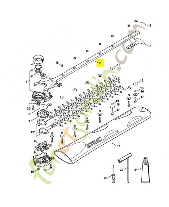 Glissiere guidage 550 mm
