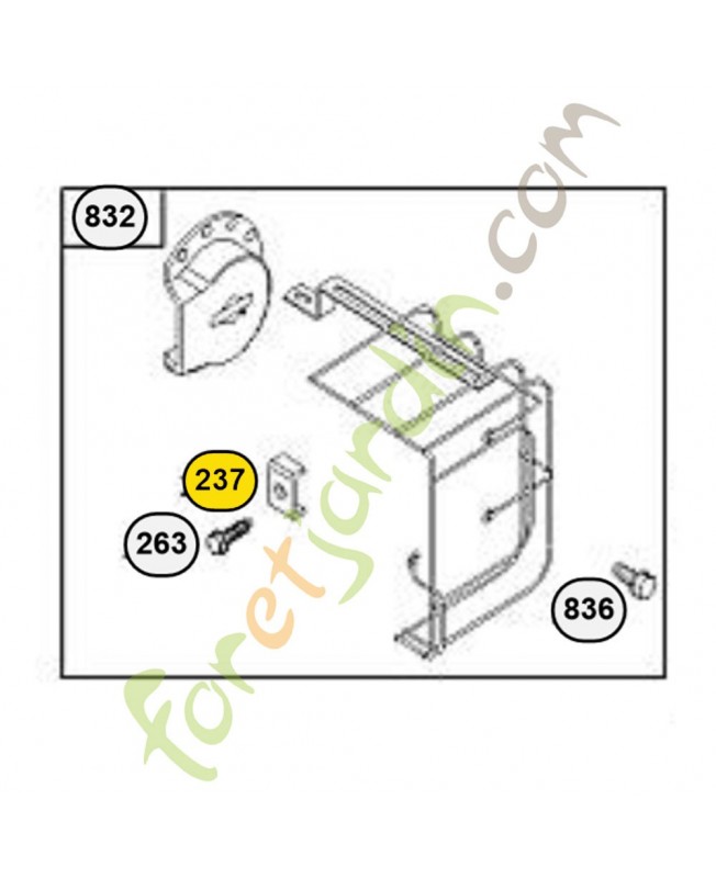 690409 Fixation - protection de silencieux. Pièce de rechange pour moteur thermique Briggs et Straton 690409 Fixation - protection de silencieux. Pièce de rechange pour moteur thermique Briggs et Straton
