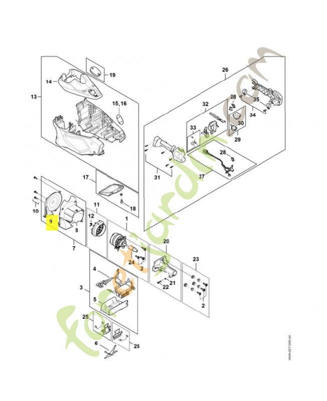 Couvercle FA01-706-3400. Pièce détachée Stihl / Vicking Couvercle FA01-706-3400. Pièce détachée Stihl / Vicking