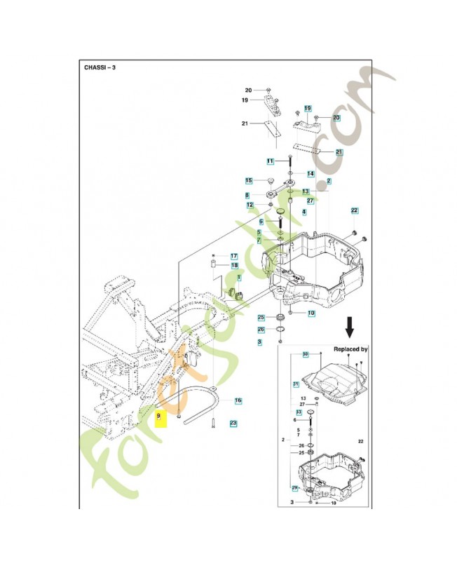 Vis 580703601. Pièce de rechange Husqvarna