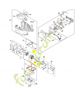 Moteur électrique HA04-600-0202. Pièce détachée Stihl / Vicking