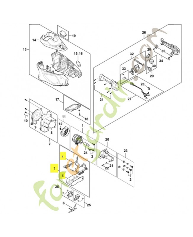Module électronique HA04-430-1402. Pièce détachée Stihl / Vicking