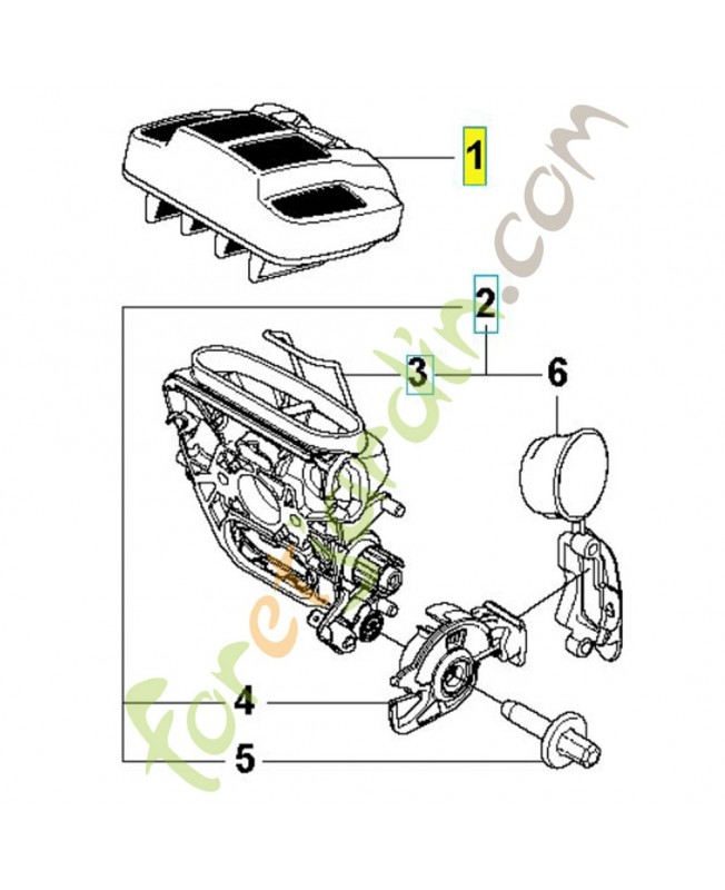 Filtre a air complet. Pièce détachée Husqvarna référence 590458802