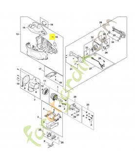 Plaque matricule hla 135 k HA04-967-1520. Pièce détachée Stihl / Vicking