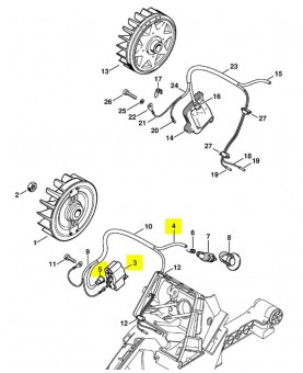 Module allumage ms 880 1124-400-1302. Pièce détachée Stihl 