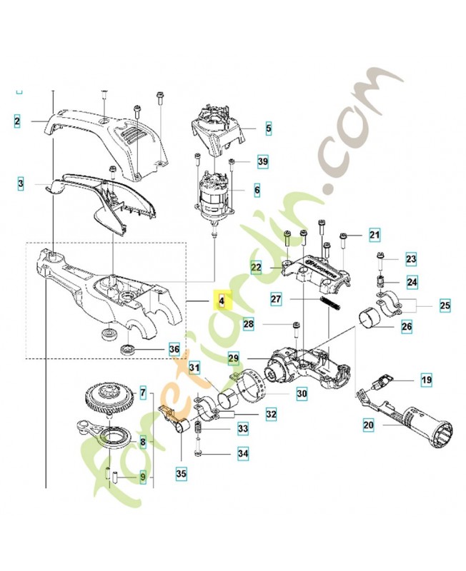 Carter d'engrenage 588564406. Pièce détachée Husqvarna