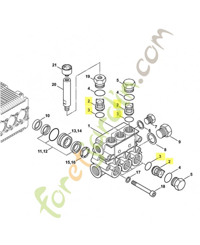 Jeu de soupapes 4747-700-6250. Pièce détachée Stihl / Vicking