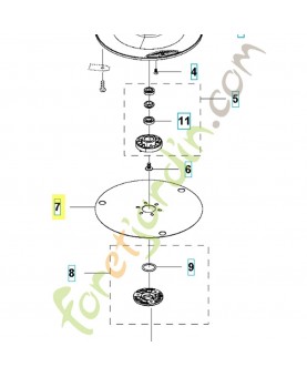 Plaque de protection 191Mm. Pièce détachée Husqvarna