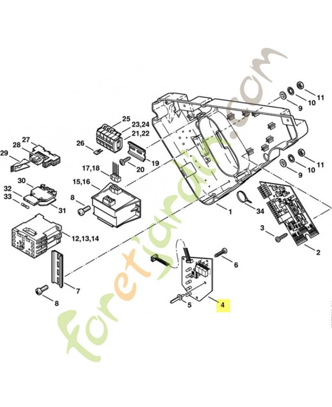 Unite d'affichage 4752-400-0100. Pièce détachée Stihl / Vicking