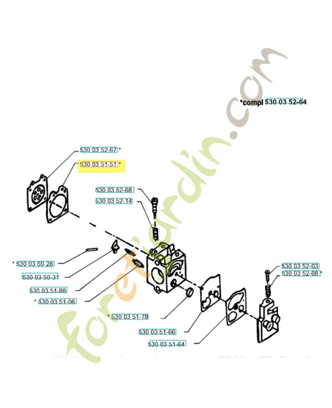 joint 530035151. Pièce de rechange Husqvarna joint 530035151. Pièce de rechange Husqvarna
