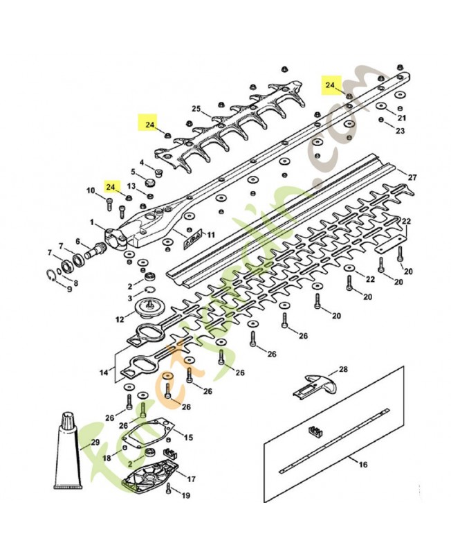 Écrou de sécurité m5S 9216-263-0700.Pièce détachée Stihl / Vicking