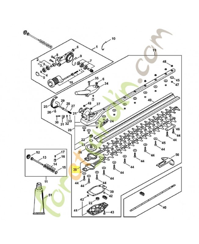 Couteau 500 mm / 20 4243-710-6003. Pièce détachée Stihl / Vicking