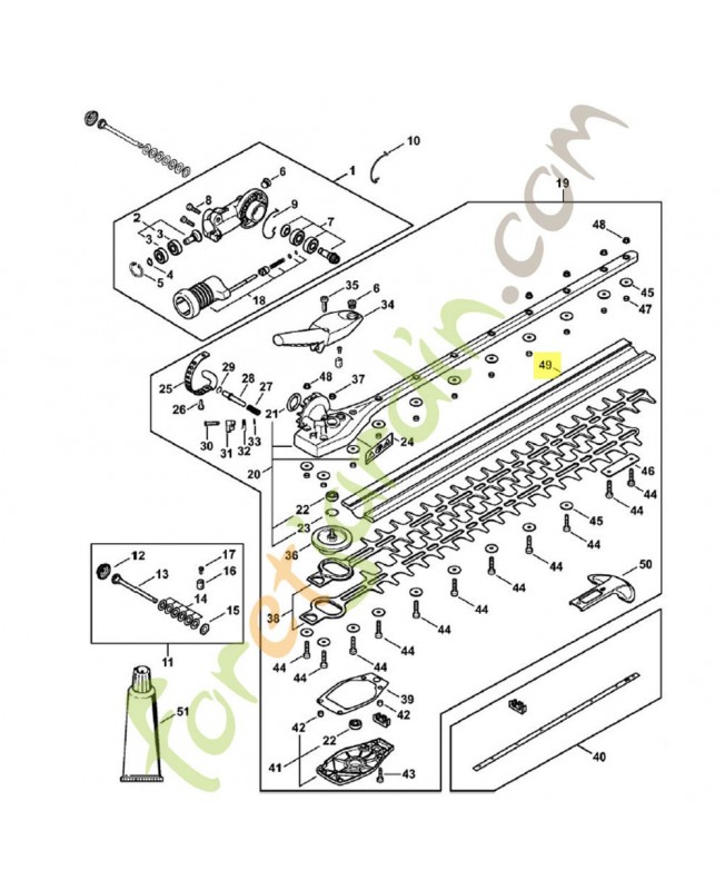 Protège-couteaux 500 mm / 20 0000-790-9200. Pièce détachée Stihl / Vicking