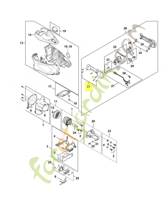 Vis cylindrique IS-P4x16 9074-478-3025. Pièce détachée Stihl / Vicking