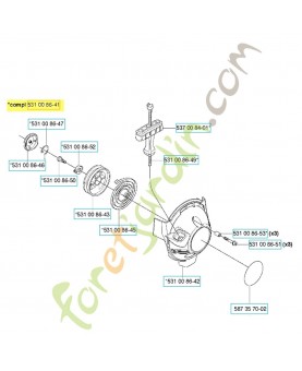 Démarreur 531008641. Pièce de rechange Husqvarna