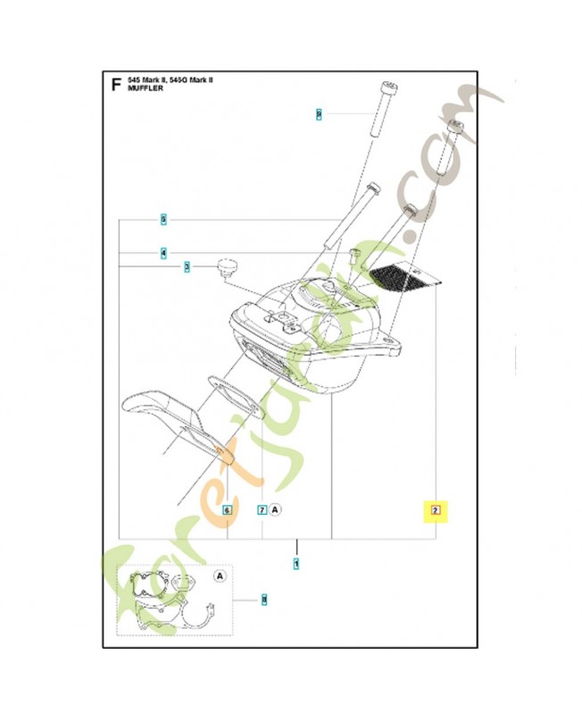 Pare-étincelles 583799301. Pièce détachée Husqvarna Pare-étincelles 583799301. Pièce détachée Husqvarna