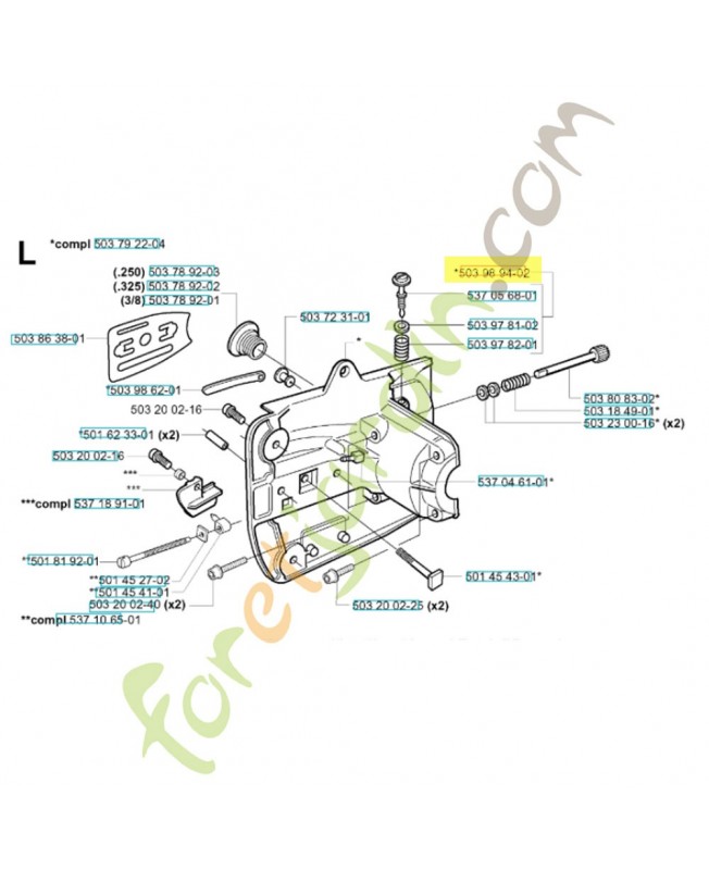 Kit 503989402. Pièce de rechange Husqvarna