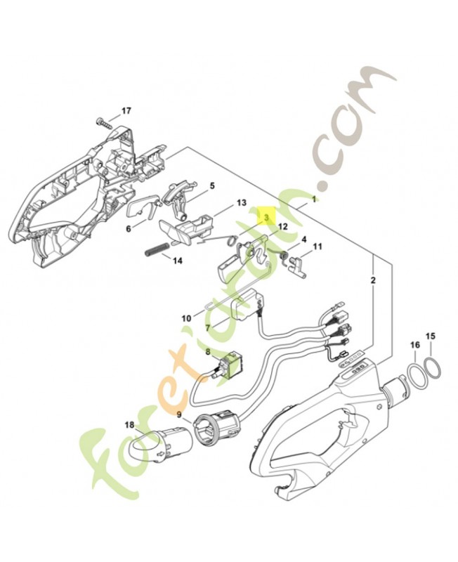 Ressort coudé 4869-182-4501. Pièce détachée Stihl / Vicking
