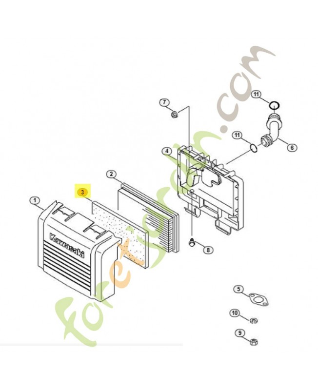 Préfiltre 0001-124-1501. Pièce de rechange Sithl / Vicking