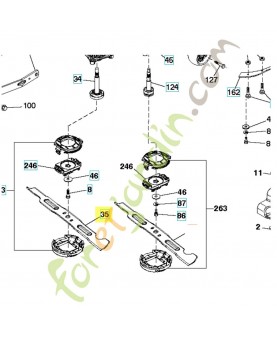 Couteau 581121101. Pièce de rechange Husqvarna