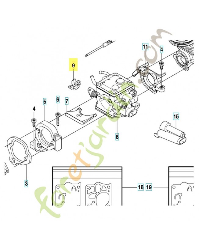 Levier extérieur 505148401. Pièce détachée Husqvarna