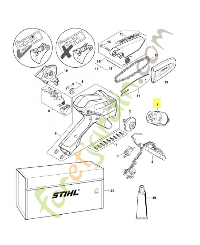 Moteur électrique 8-10 v GA01-600-0205. Pièce détachée Stihl / Vicking Moteur électrique 8-10 v GA01-600-0205. Pièce détachée Stihl / Vicking