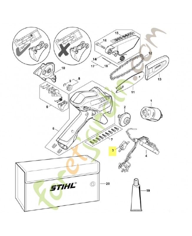 Commutateur GA01-435-0301. Pièce détachée Stihl / Vicking