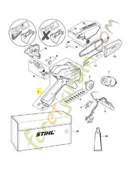 Monture de poignée GA01-790-1122. Pièce détachée Stihl / Vicking
