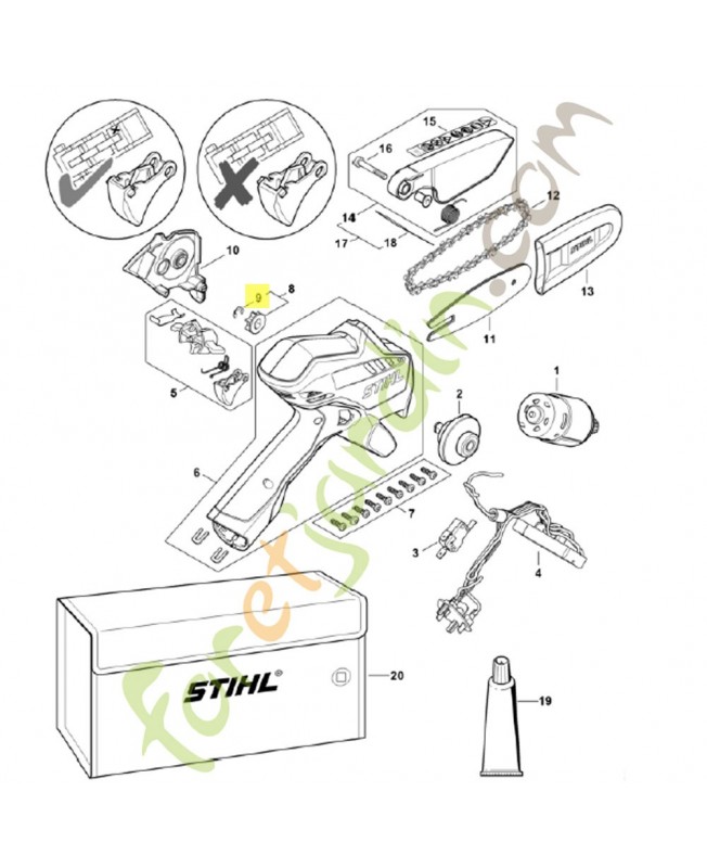 Circlips m6 9460-624-0600. Pièce de rechange Sithl / Vicking