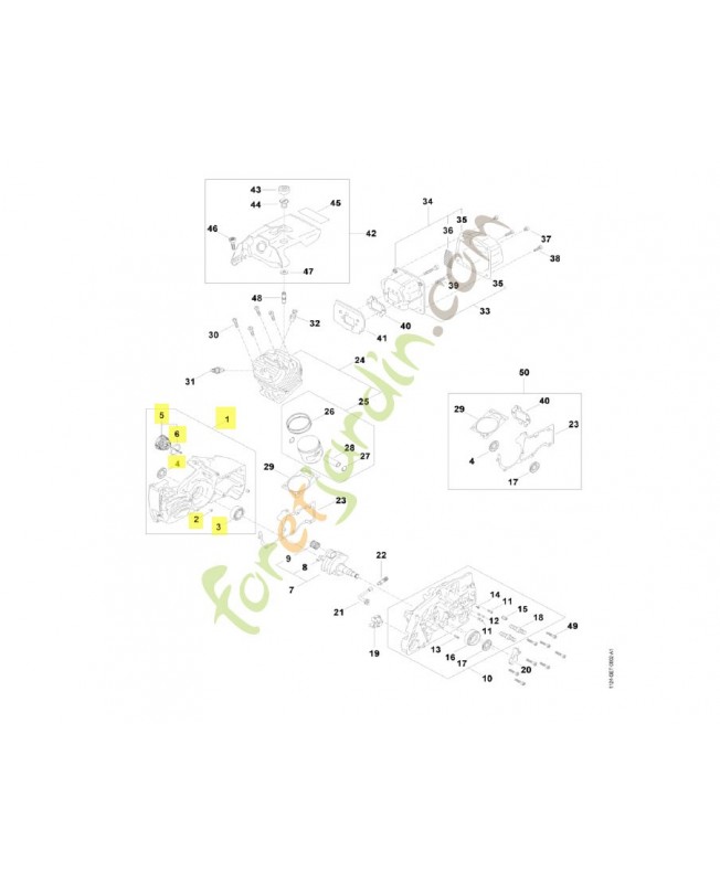 Demi-carter de vilebrequin côté ventilateur 1124-020-2604. Pièce détachée Stihl / Vicking