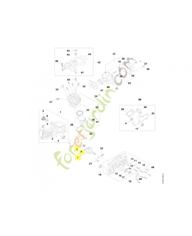 Vilebrequin 1124-030-0406. Pièce détachée Stihl / Vicking