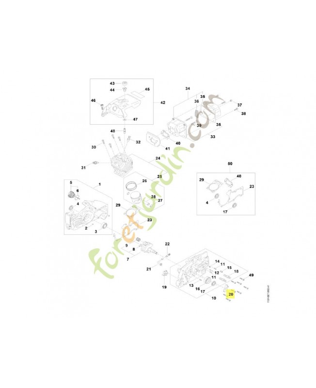 Couvercle 1124-021-1116. Pièce détachée Stihl / Vicking