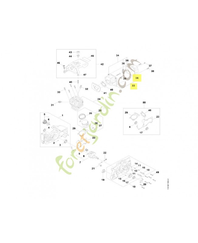 Silencieux 1124-140-0607. Pièce détachée Stihl / Vicking