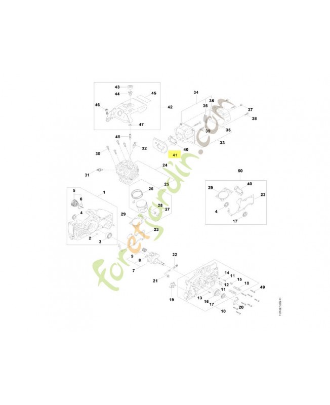 Tôle de refroidissement 1124-141-3200. Pièce détachée Stihl / Vicking