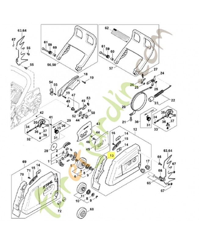 Pièce de protection 1124-656-1501. Pièce détachée Stihl / Vicking Pièce de protection 1124-656-1501. Pièce détachée Stihl / Vicking