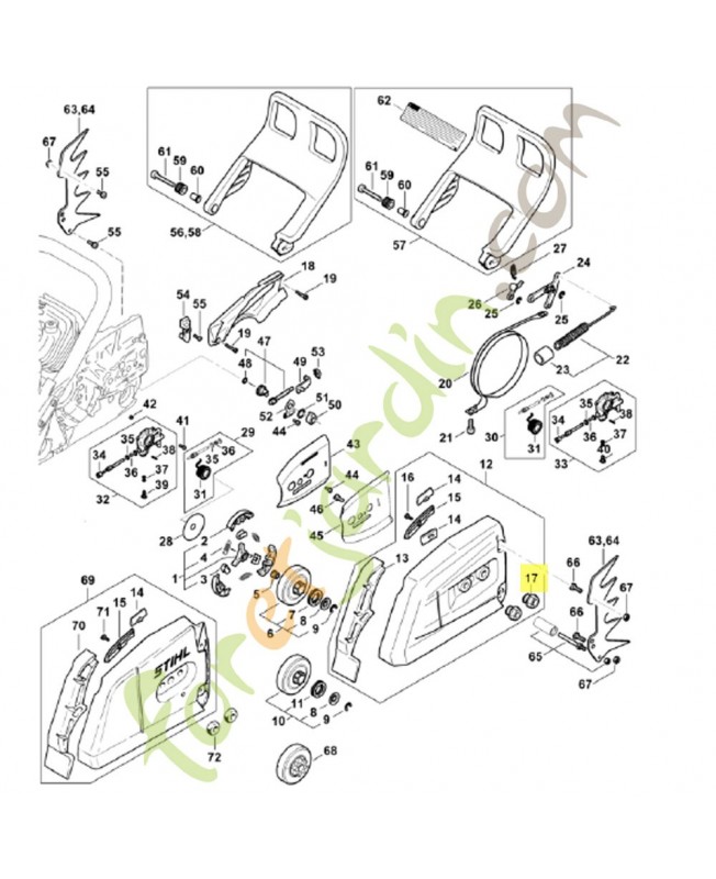 Ecrou à embase m10 0000-995-0805. Pièce détachée Stihl / Vicking