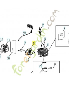 Adaptateur carburateur 545084901. Pièce de rechange Husqvarna